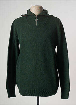 Pull tissage chiné manches longues vert FAR AFIELD homme