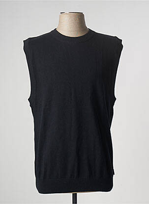 Pull stretch manches courtes noir DEDICATED homme