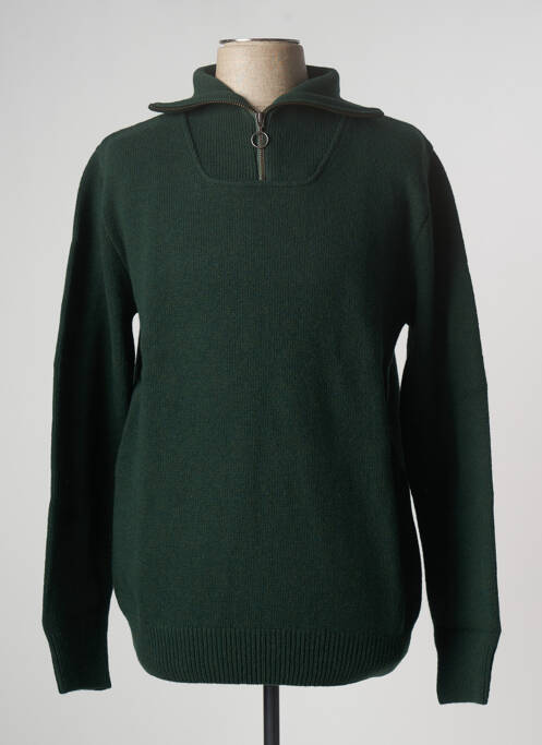 Pull tissage chiné manches longues vert FAR AFIELD homme