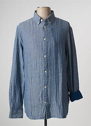 Chemise manches longues manches longues bleu KNOWLEDGE COTTON APPAREL homme