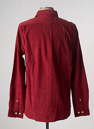 Chemise manches longues poches poitrine rouge KNOWLEDGE COTTON APPAREL homme