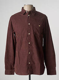 Chemise manches longues poches poitrine marron KNOWLEDGE COTTON APPAREL homme