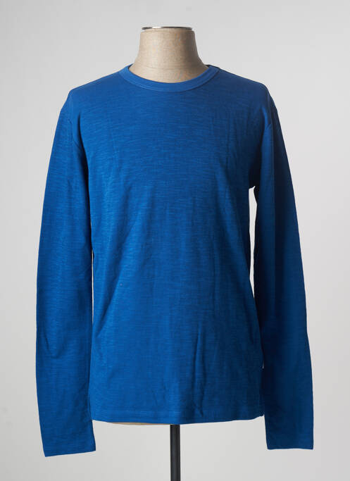 T-shirt bleu KNOWLEDGE COTTON APPAREL pour homme