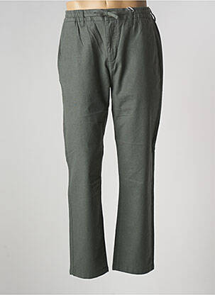 Pantalon droit stretch taille normale vert KNOWLEDGE COTTON APPAREL homme
