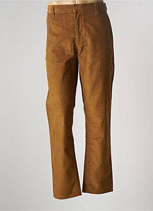 Pantalon chino poches taille normale marron NUDIE JEANS CO homme