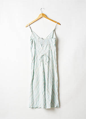 Robe mi-longue fines bretelles bleu ICI ET MAINTENANT femme