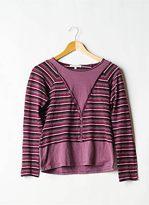 Top stretch manches longues violet JACQUELINE RIU femme