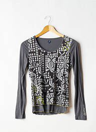 Top tissage jersey manches longues gris TERRE DE MARINS femme