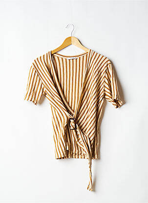 Top manches courtes manches courtes beige ZARA femme