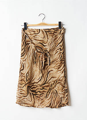 Jupe mi-longue taille normale beige PIMKIE femme