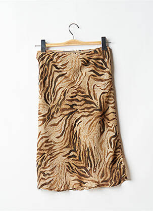 Jupe mi-longue taille normale beige PIMKIE femme