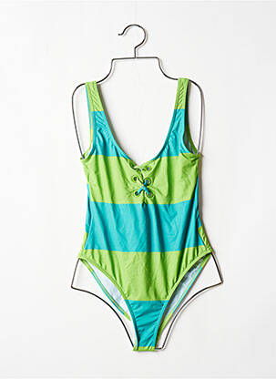 Maillot de bain 1 pièce haut bandeau haut bandeau vert MONOPRIX femme