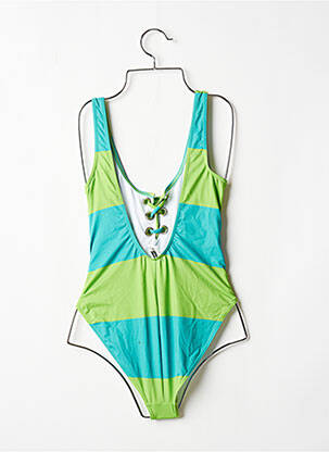 Maillot de bain 1 pièce haut bandeau haut bandeau vert MONOPRIX femme