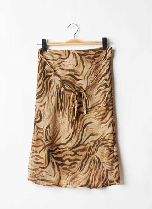 Jupe mi-longue taille normale beige PIMKIE femme