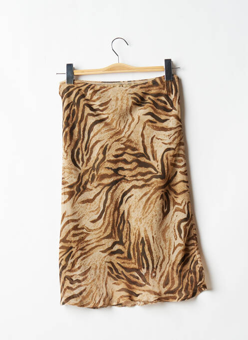 Jupe mi-longue taille normale beige PIMKIE femme