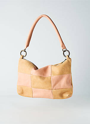 Sac poignée 1 anse de portée forme carré rose ROLLANDE femme