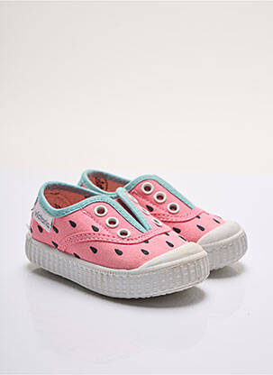 Slip ons semelle amovible bout rond rose VICTORIA fille