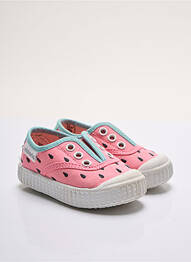 Slip ons semelle amovible bout rond rose VICTORIA fille