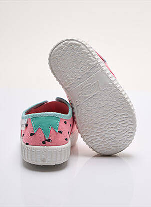 Slip ons semelle amovible bout rond rose VICTORIA fille