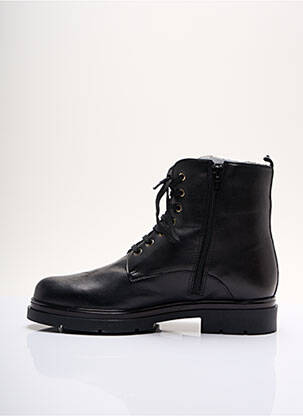 Bottines/boots matière lisse talon plat jusqu'à 3cm noir LES TROPEZIENNES PAR M.BELARBI femme