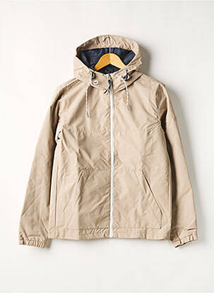 Coupe-vent poches a capuche beige JACK & JONES homme