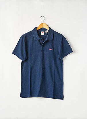 Polo broderie motifs brodés manches courtes bleu LEVIS homme