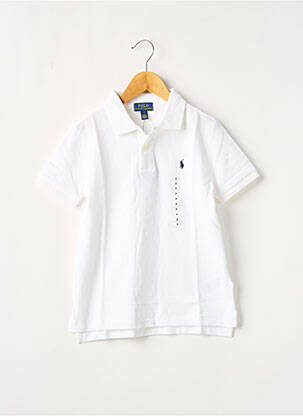 Polo stretch manches courtes blanc RALPH LAUREN garcon
