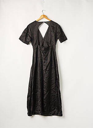 Robe longue manches courtes manches courtes noir BIZANCE femme