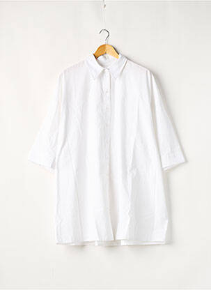 Robe courte manches 3/4 manches 3/4 blanc SELECTED femme