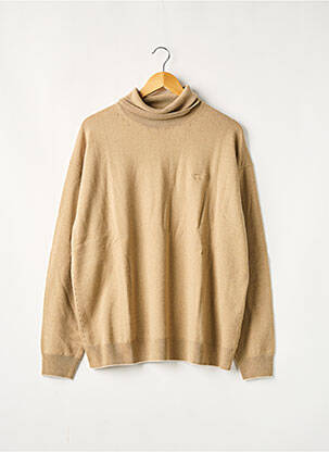 Pull col roulé manches longues manches longues beige LACOSTE homme