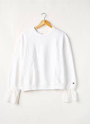 Sweat-shirt manches longues manches longues blanc LEON & HARPER femme