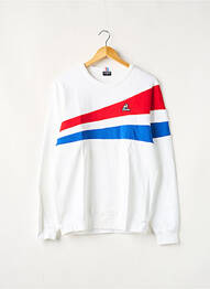 Sweat-shirt broderie manches longues blanc LE COQ SPORTIF homme