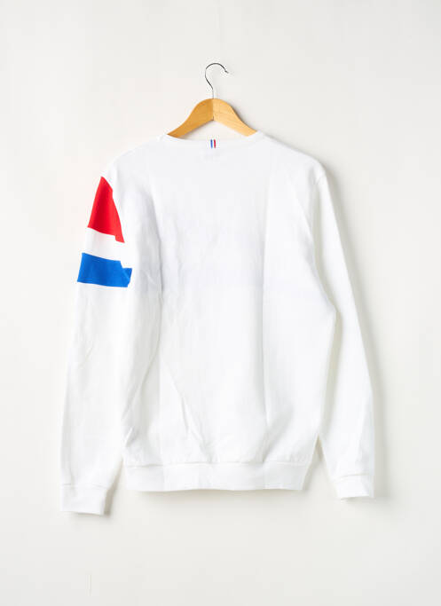 Sweat-shirt broderie manches longues blanc LE COQ SPORTIF homme