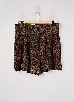 Short fermeture zippée sous rabat boutonné taille normale marron SEE U SOON femme