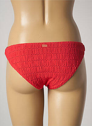 Bas de maillot de bain tissage texturé culotte rouge BANANA MOON femme