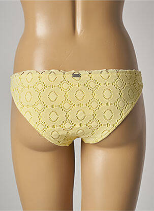 Bas de maillot de bain effet matière satinée culotte jaune BANANA MOON femme