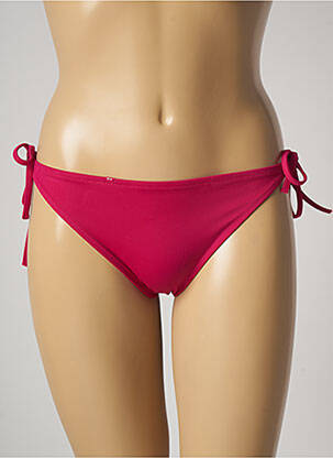 Bas de maillot de bain effet matière satinée bikini rose CALVIN KLEIN femme