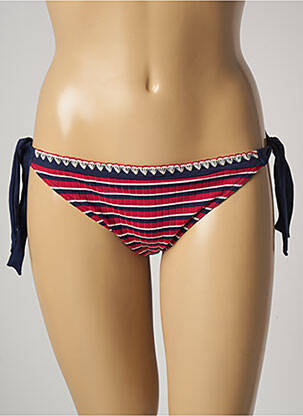 Bas de maillot de bain imprimé rayures bikini rouge BANANA MOON femme