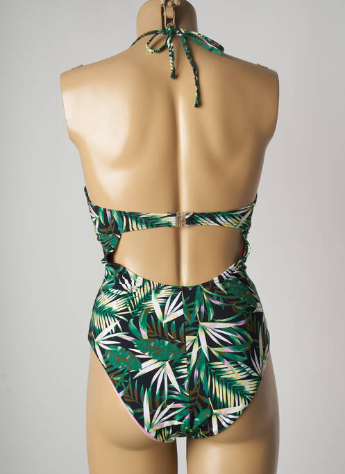 Maillot de bain 1 pièce vert PIECES pour femme