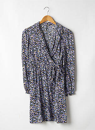 Robe courte coupe évasée manches longues violet PIECES femme