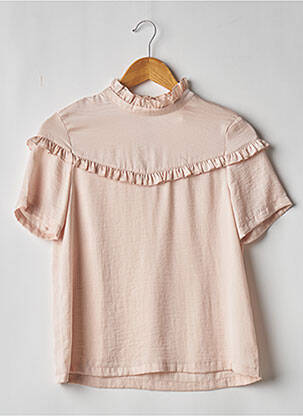 Blouse fermeture boutonnée au dos manches courtes rose H&M femme