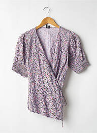 Blouse imprimé fleurs manches courtes violet VERO MODA femme