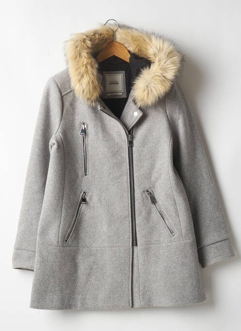 Manteau long gris PIMKIE pour femme