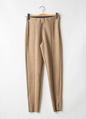 Jegging tissage suedine taille haute beige ZARA femme