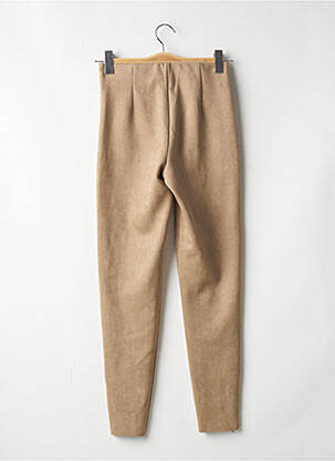 Jegging tissage suedine taille haute beige ZARA femme