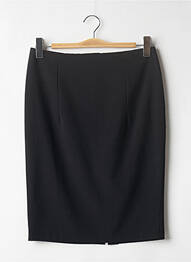 Jupe mi-longue taille à pinces noir CAMAIEU femme