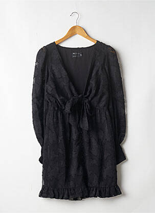 Robe courte coupe évasée manches longues noir ASOS femme
