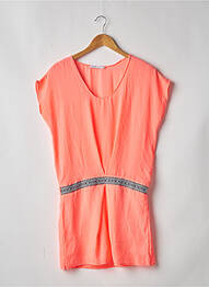 Robe courte manches courtes manches courtes rose B&K STYLE femme