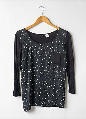 Top imprimé fantaisie manches 3/4 noir LA REDOUTE femme
