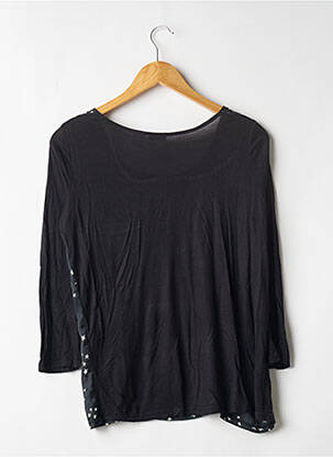 Top imprimé fantaisie manches 3/4 noir LA REDOUTE femme